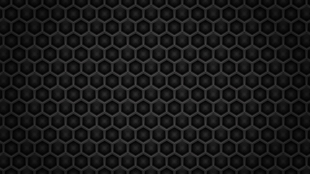 Diseño de fondo abstracto hexágono negro