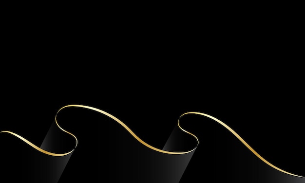 diseño de fondo abstracto línea dorada adecuada para banner y certificado