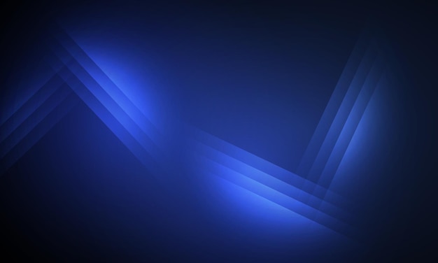Diseño de fondo abstracto de líneas diagonales brillantes de color azul vectorial