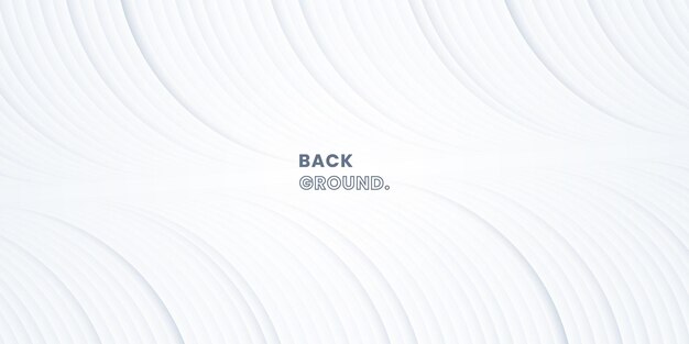 Diseño de fondo abstracto minimalista blanco ondulado de color gris claro