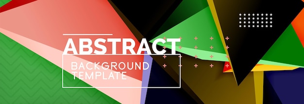 Diseño de fondo abstracto mínimo de vector triangular en 3D