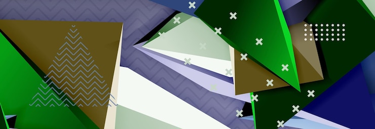 Vector diseño de fondo abstracto mínimo de vector triangular en 3d