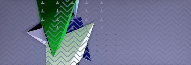 Diseño de fondo abstracto mínimo de vector triangular en 3D