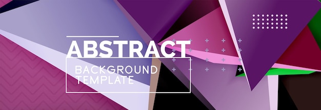 Diseño de fondo abstracto mínimo de vector triangular en 3D