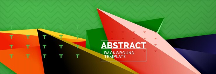 Vector diseño de fondo abstracto mínimo de vector triangular en 3d