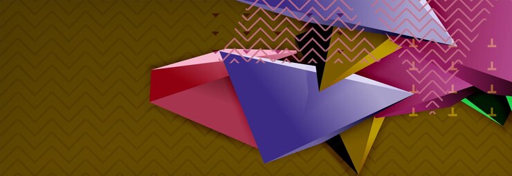 Vector diseño de fondo abstracto mínimo de vector triangular en 3d