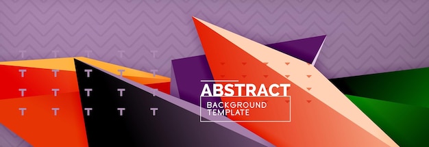 Diseño de fondo abstracto mínimo de vector triangular en 3D