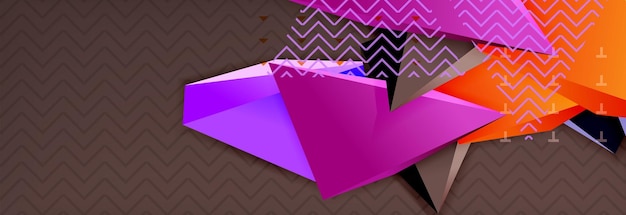 Diseño de fondo abstracto mínimo de vector triangular en 3D