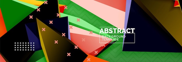 Diseño de fondo abstracto mínimo de vector triangular en 3D
