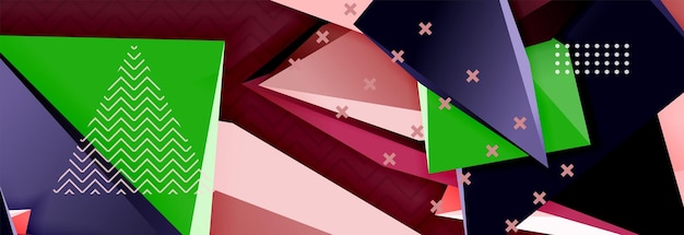 Diseño de fondo abstracto mínimo de vector triangular en 3D