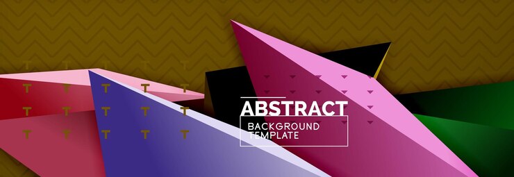 Vector diseño de fondo abstracto mínimo de vector triangular en 3d