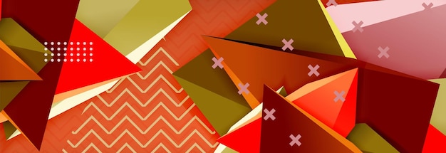 Diseño de fondo abstracto mínimo de vector triangular en 3D