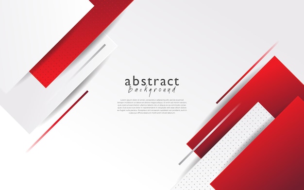 diseño de fondo abstracto moderno blanco rojo