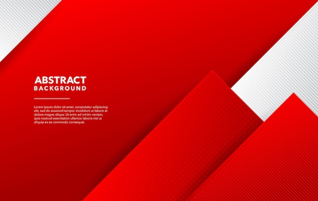 Diseño de fondo abstracto moderno rojo y blanco
