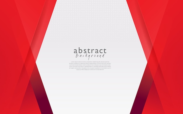 Diseño de fondo abstracto moderno rojo y blanco