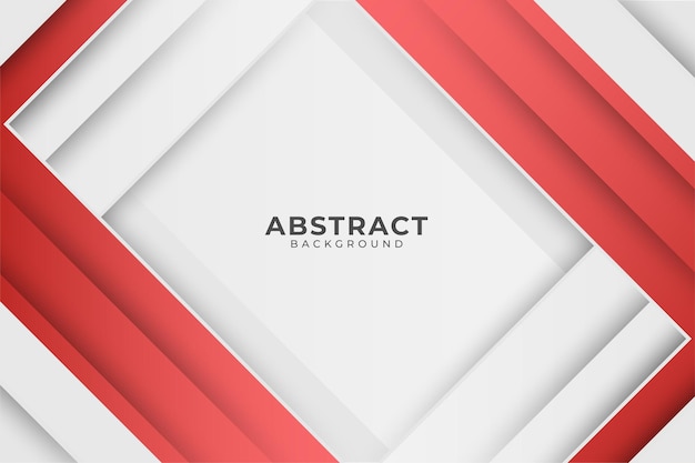Diseño de fondo abstracto moderno rojo y blanco