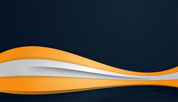 Diseño de fondo abstracto moderno simple 3D naranja negro para tarjeta de visita presentación fondo folleto folleto certificado plantilla telón de fondo y banner