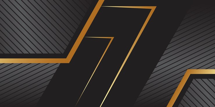 Diseño de fondo abstracto negro y dorado