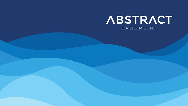 Diseño de fondo abstracto de las olas del océano azul. Ilustración de vector de fondo abstracto de onda azul.