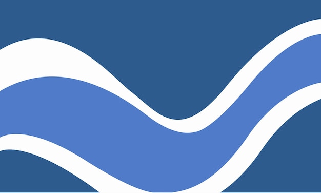 Diseño de fondo abstracto con sus ondas blancas fluidas contra un lienzo azul dualtone