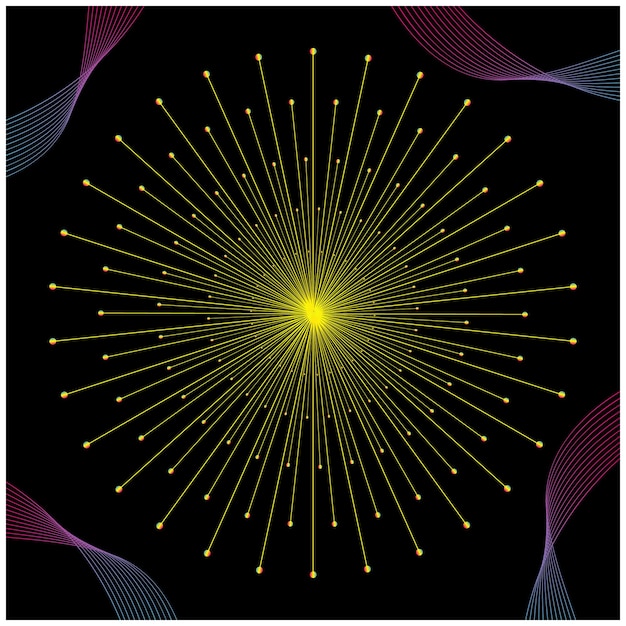 Diseño de fondo abstracto vector mandala de oro