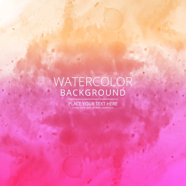 Diseño de fondo de acuarela de colores