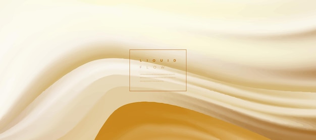 Diseño de fondo de acuarela líquida abstracta con flujo de color dorado fluido artístico