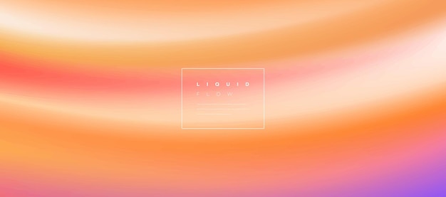 Diseño de fondo de acuarela líquida abstracta con flujo de color naranja fluido artístico