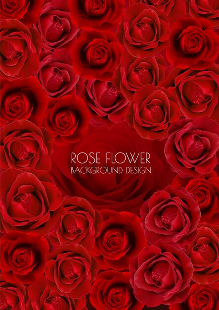 Diseño de fondo al estilo de la flor de rosa