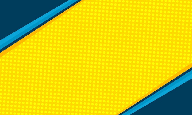 Diseño de fondo amarillo semitono cómico en blanco