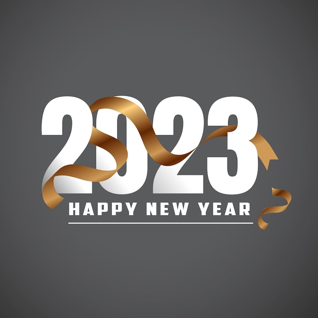 Diseño de fondo de año nuevo 2023. Diseño de tipografía de texto 2023.