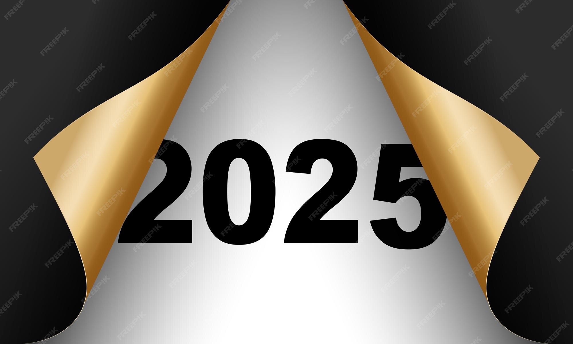 Diseño de fondo para el año nuevo 2025 tarjeta de felicitaciones banner cartel ilustración