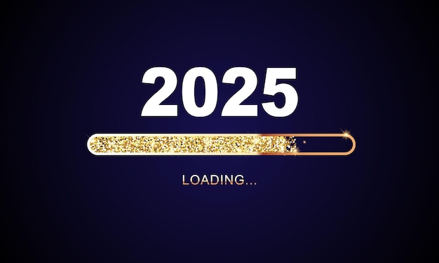 Vector diseño de fondo para el año nuevo 2025 tarjeta de felicitaciones banner cartel ilustración vectorial