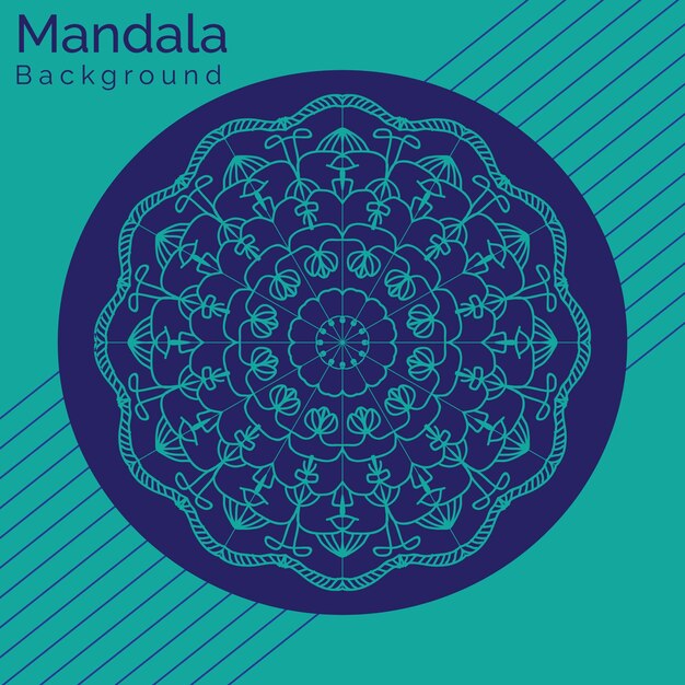 Vector diseño de fondo de arte creativo mandala