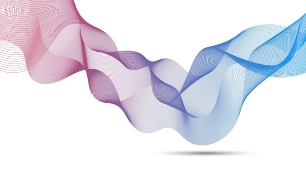 diseño de fondo de arte de líneas onduladas abstractas