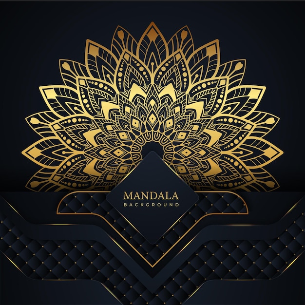 Diseño de fondo de arte mandala moderno de lujo creativo