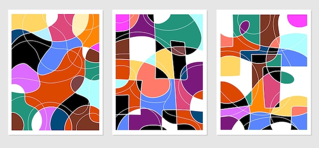 Diseño de fondo de arte mosaico abstracto