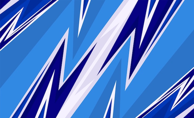 Diseño de fondo azul abstracto tema deportivo con líneas geométricas nítidas