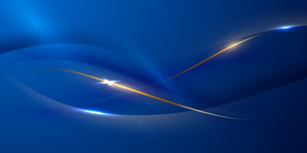 diseño de fondo azul con elementos de efecto de lujo Ilustración vectorial