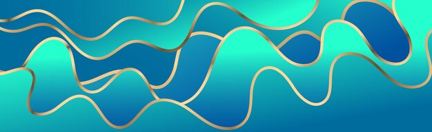 Diseño de fondo azul ondulado de línea