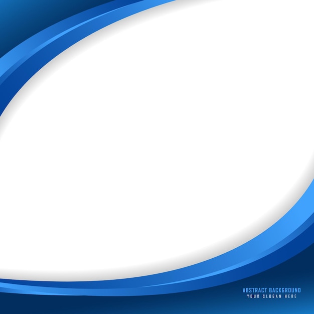 Diseño de fondo azul ondulado de negocios