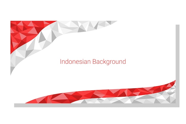 Diseño de fondo de baja poli del día de la independencia de indonesia