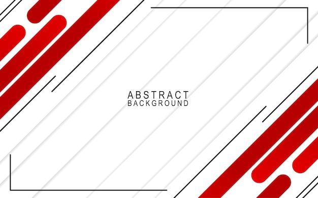 Diseño de fondo de banner abstracto rojo y blanco