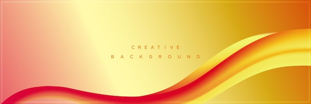 Diseño de fondo de banner degradado amarillo abstracto moderno