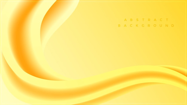 Diseño de fondo de banner fluido amarillo abstracto moderno