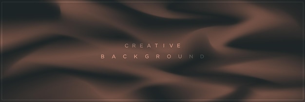 Diseño de fondo de banner fluido marrón abstracto moderno