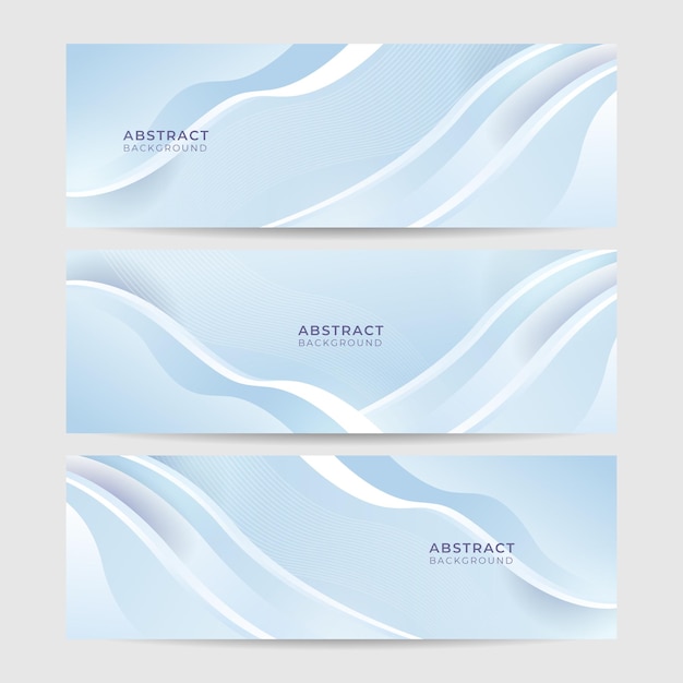 Diseño de fondo de banner moderno abstracto blanco azul claro Ilustración de plantilla de patrón gráfico vectorial