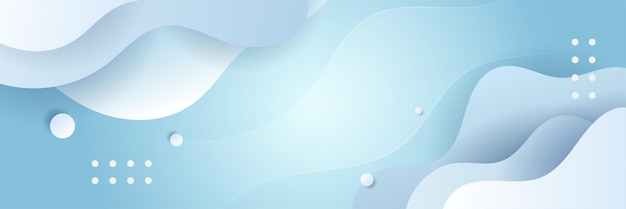 Diseño de fondo de banner moderno abstracto blanco azul claro Ilustración de plantilla de patrón gráfico vectorial
