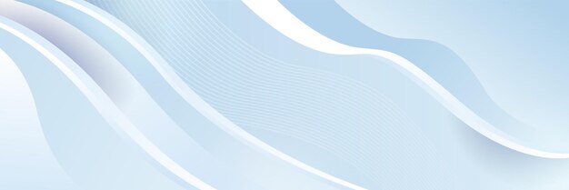 Diseño de fondo de banner moderno abstracto blanco azul claro Ilustración de plantilla de patrón gráfico vectorial