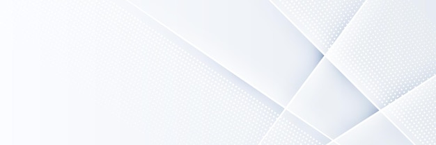 Diseño de fondo de banner moderno abstracto blanco Ilustración de plantilla de patrón gráfico vectorial